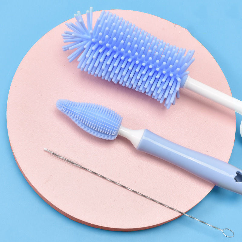 Brosse à Biberon en Silicone Brosse de Nettoyage de Biberon à Paille