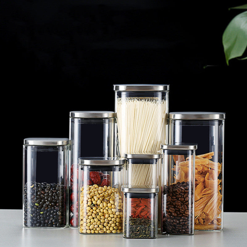 Spot Sealed Storage Tank High Borosilicate Glass Tea Seasoning Jar Dried Fruit Milk Powder Jar Kitchen Supplies Can Be Customized