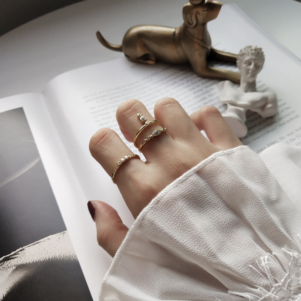 Index Finger Atmosphere Open Ring Japanese and Korean Personality Decorative Ring