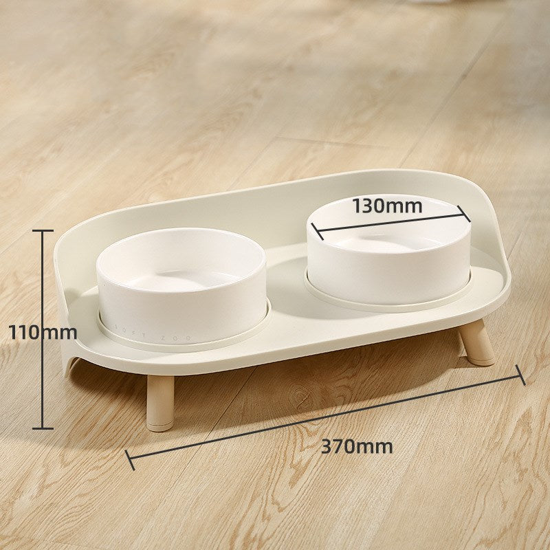 Ceramic Cat Bowl To Protect The Cervical Spine Double Bowl