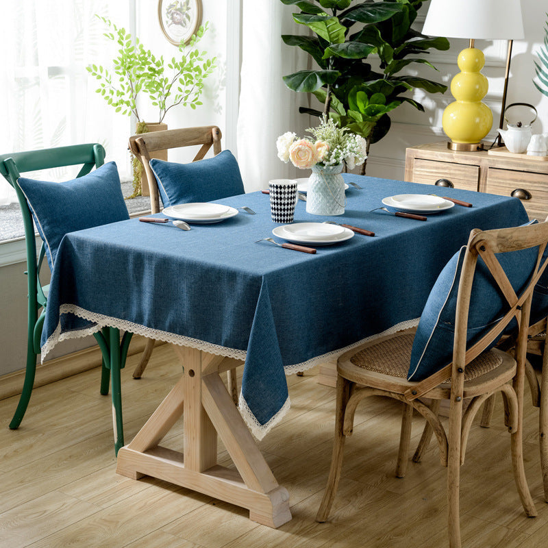 Ins Thick Restaurant Solid Color Tablecloth