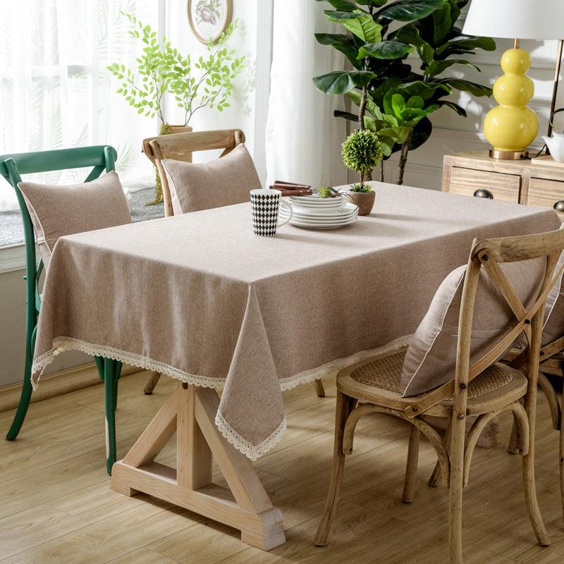 Ins Thick Restaurant Solid Color Tablecloth