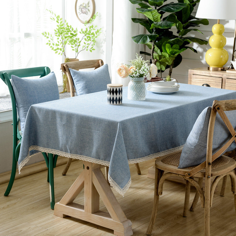 Ins Thick Restaurant Solid Color Tablecloth