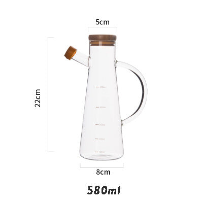 Glass Oil Tank Large Capacity Kitchen Oil and Soy Sauce Bottle