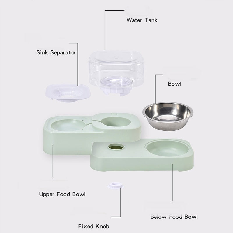 Bol distributeur d'eau automatique pour chat, anti-renversement, pour nourriture et boisson