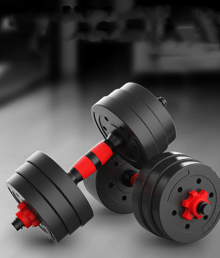 Cement Dumbbell Detachable Rubber-Coated Hand Bell To Increase Or Decrease Weight Connecting Rod