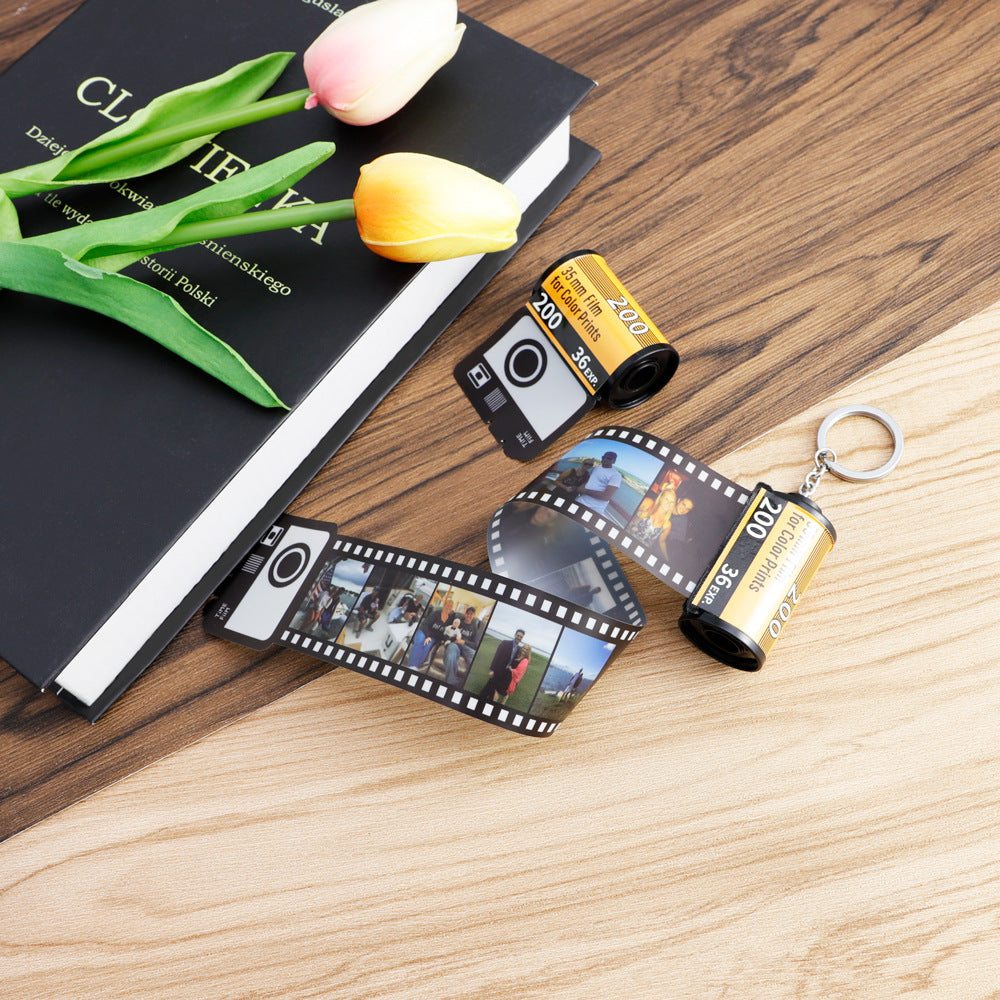 Simple Leather Film Holster Keychain Personality