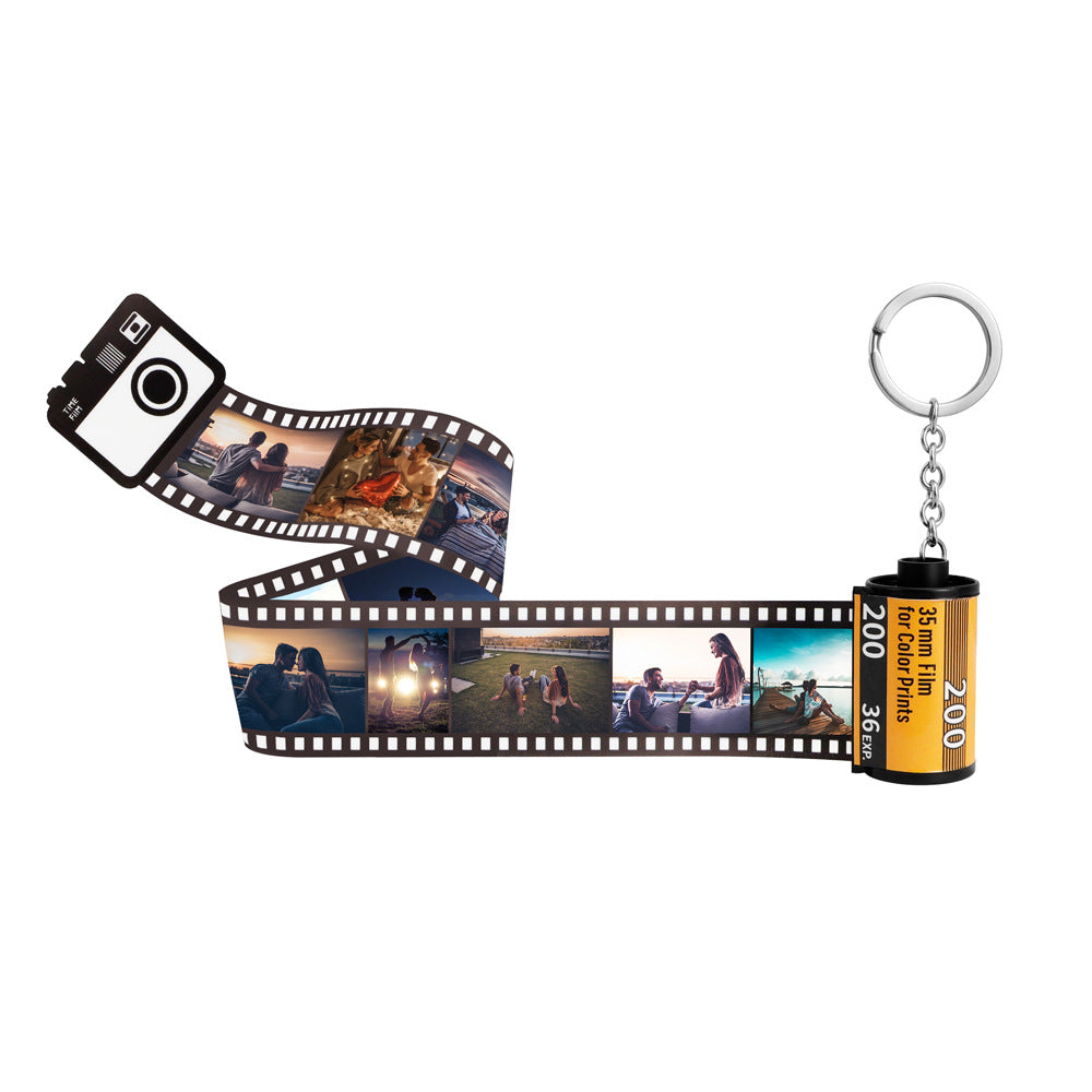 Simple Leather Film Holster Keychain Personality