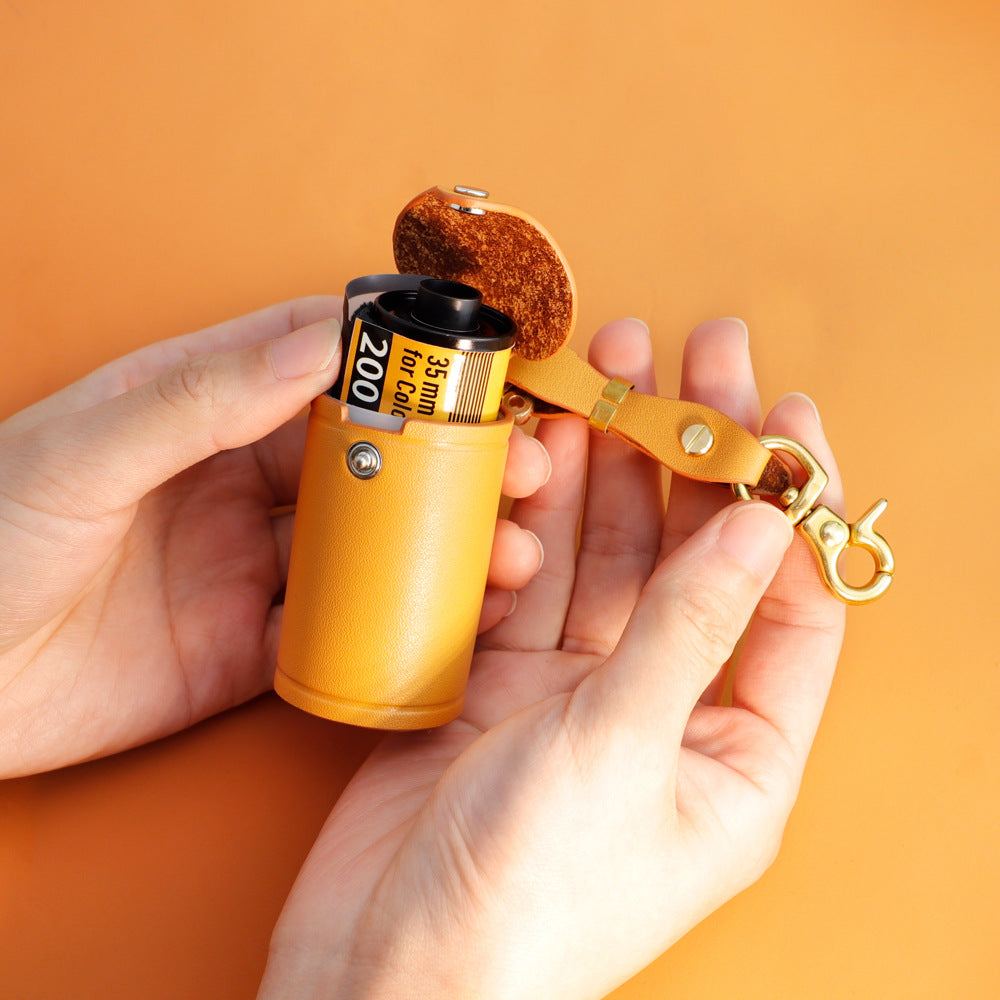 Simple Leather Film Holster Keychain Personality