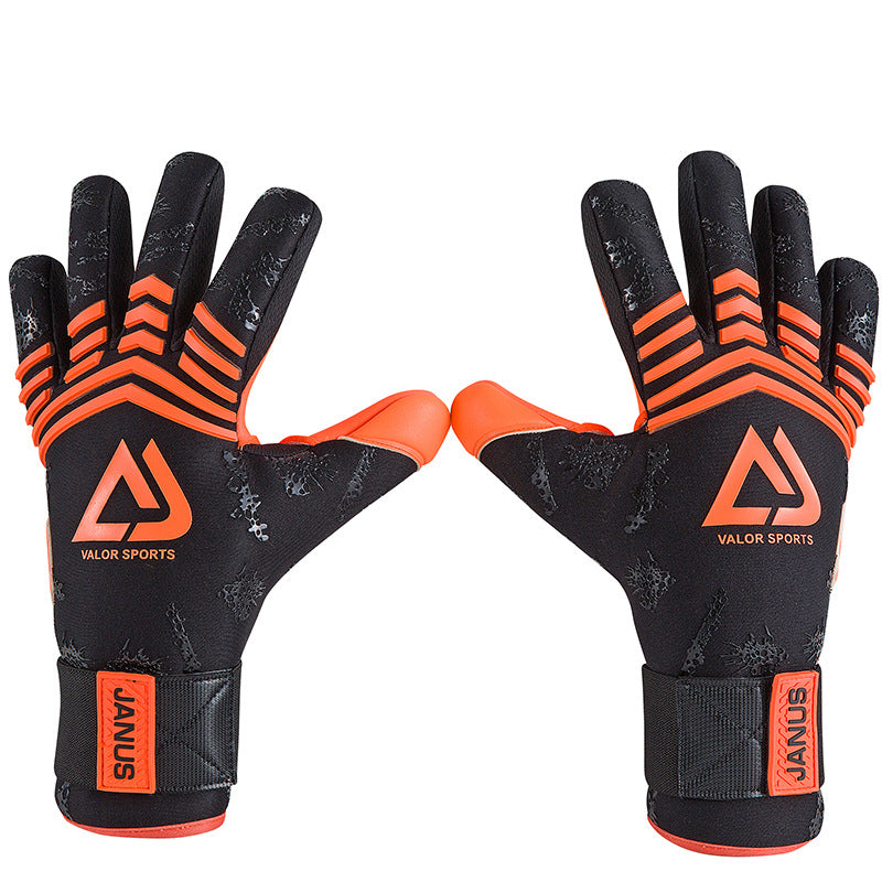 Guantes de portero de fútbol para adultos sin costuras en los dedos