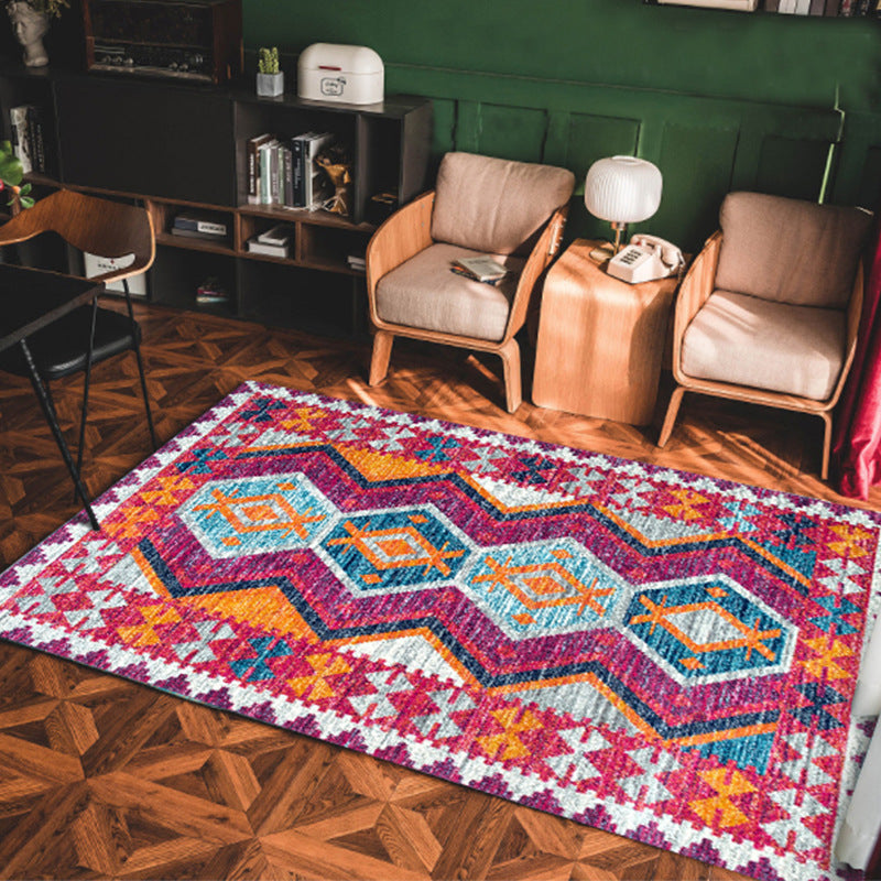 Bohemian bedroom bedside living room sofa big carpet