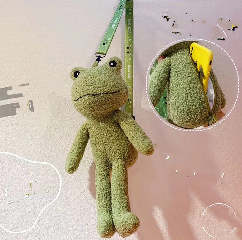 Cute Frog Plush Toys Stuffed Animals Doll CrossBody