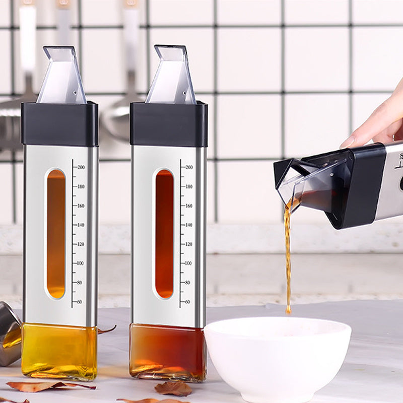 Leak-Proof Stainless Steel Oiler Seasoning Bottle