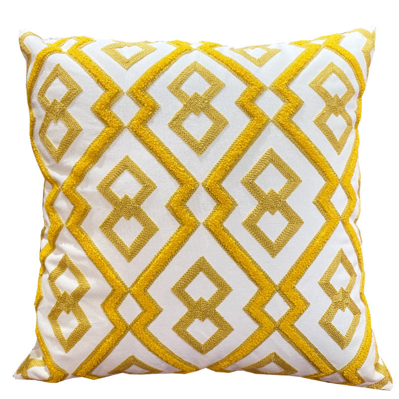 Embroidered Throw Pillow Sofa Cushion
