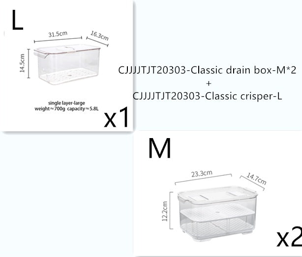 Fruit and vegetable box with lid
