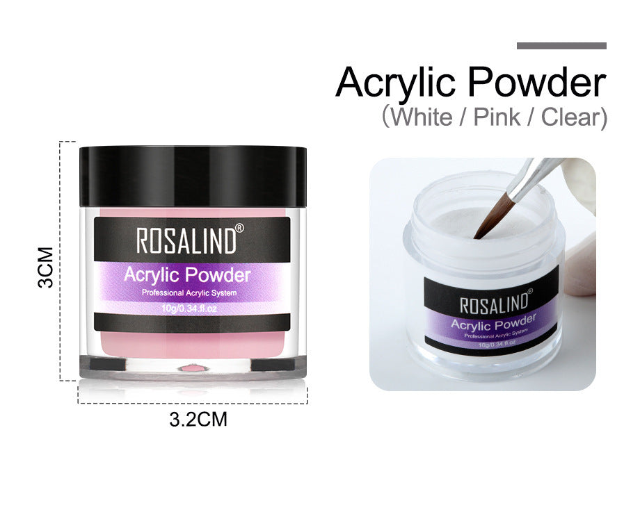 Kit Système Acrylique Poudre Ongles Professionnel Set Outils Nail Art Contient Verre Liquide Acrylique Extension Sculpture Manucure