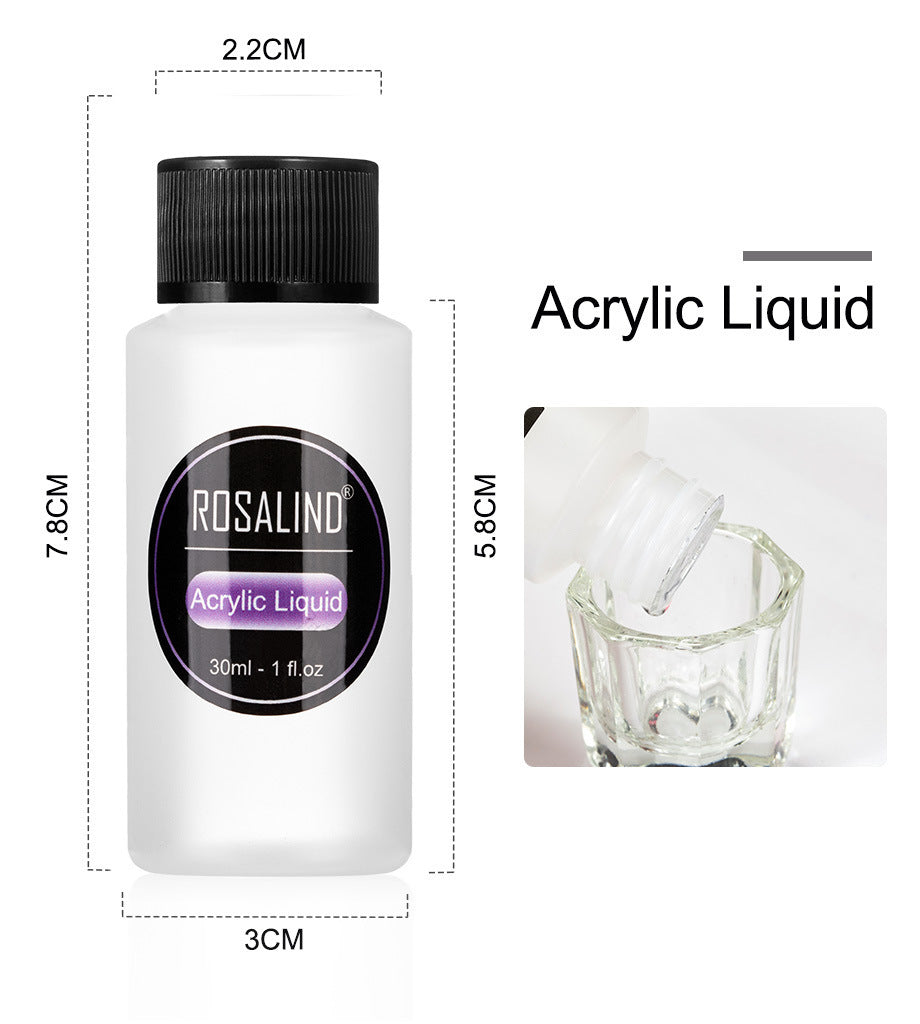Kit Système Acrylique Poudre Ongles Professionnel Set Outils Nail Art Contient Verre Liquide Acrylique Extension Sculpture Manucure