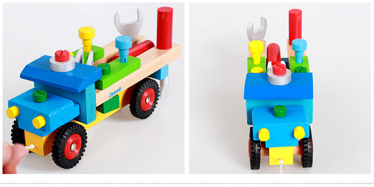 French Janod Tool Toy Car Children's Hand-Assembled Car Educational Toy