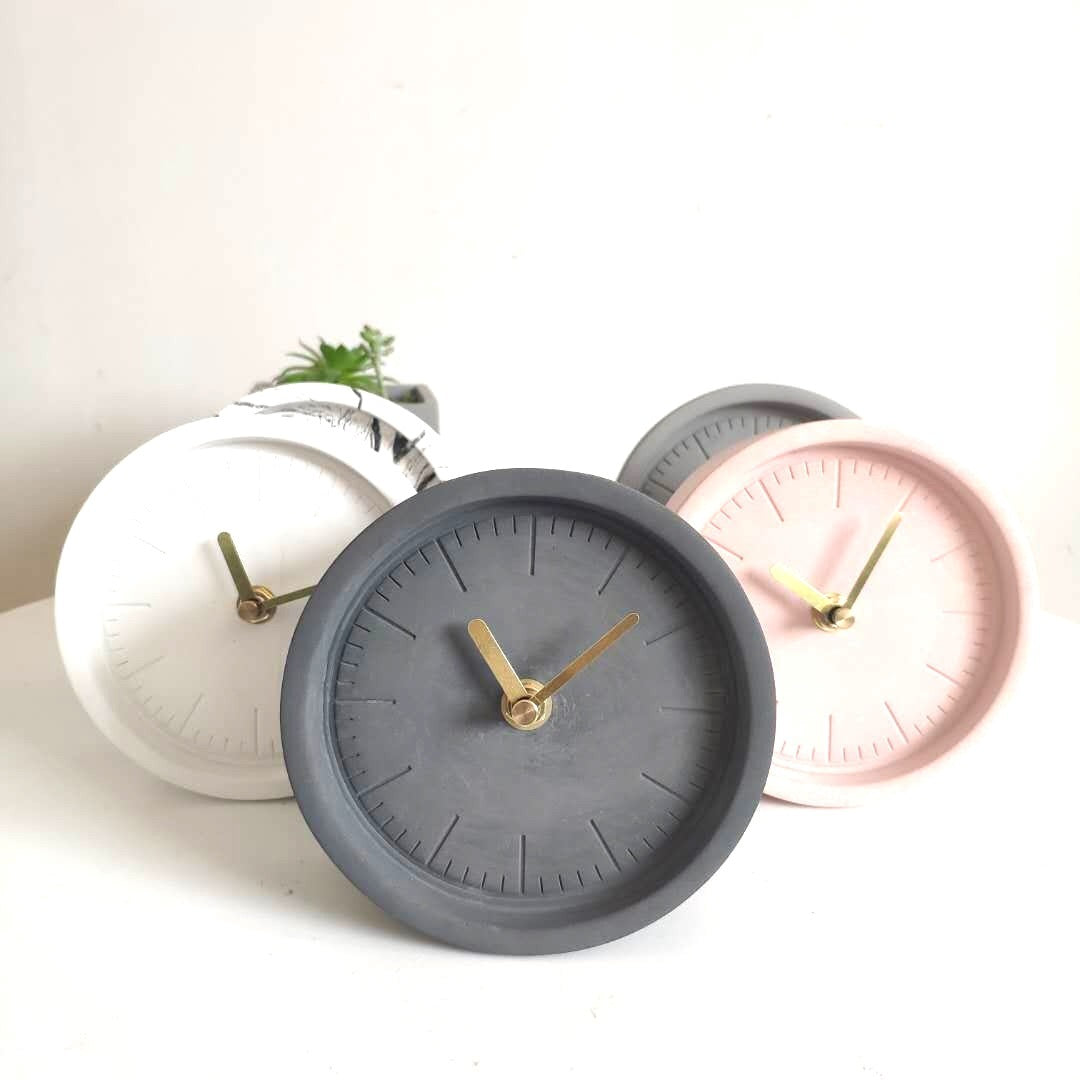 Original Cement Home Furnishing Decorations Fair-Faced Concrete Nordic Clock Customization