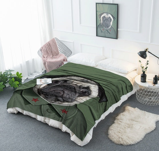 Flannel Blanket Printed Logo Pattern Photo Air Conditioning Blanket Sheet Support Peripheral Blanket