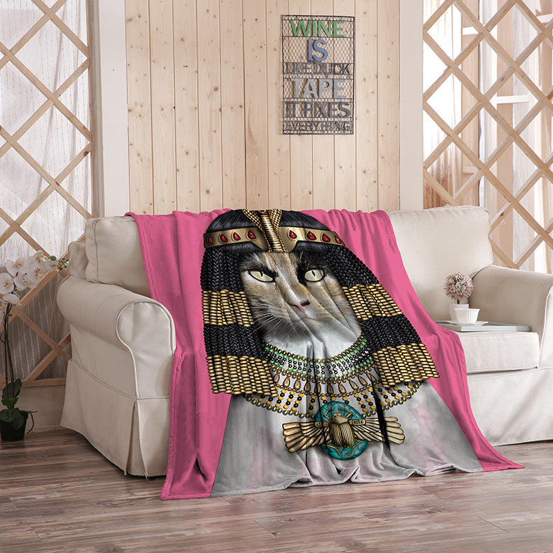 Flannel Blanket Printed Logo Pattern Photo Air Conditioning Blanket Sheet Support Peripheral Blanket