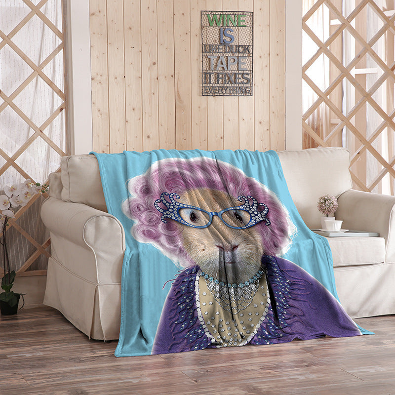 Flannel Blanket Printed Logo Pattern Photo Air Conditioning Blanket Sheet Support Peripheral Blanket