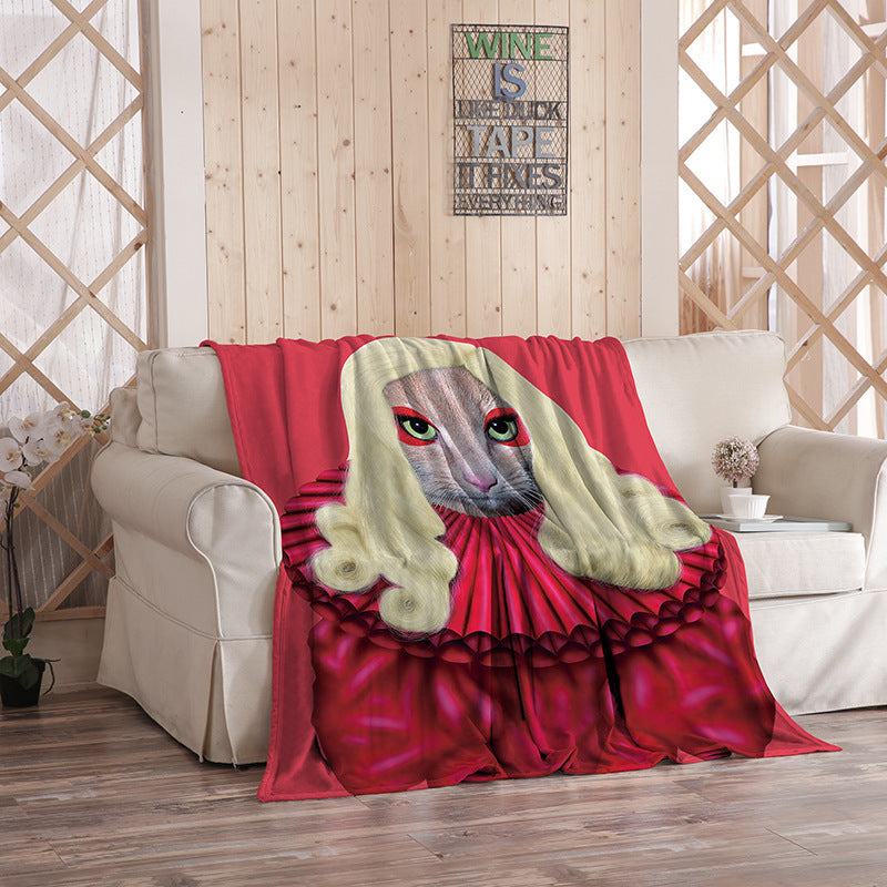 Flannel Blanket Printed Logo Pattern Photo Air Conditioning Blanket Sheet Support Peripheral Blanket