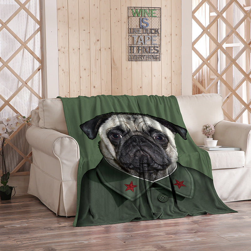 Flannel Blanket Printed Logo Pattern Photo Air Conditioning Blanket Sheet Support Peripheral Blanket