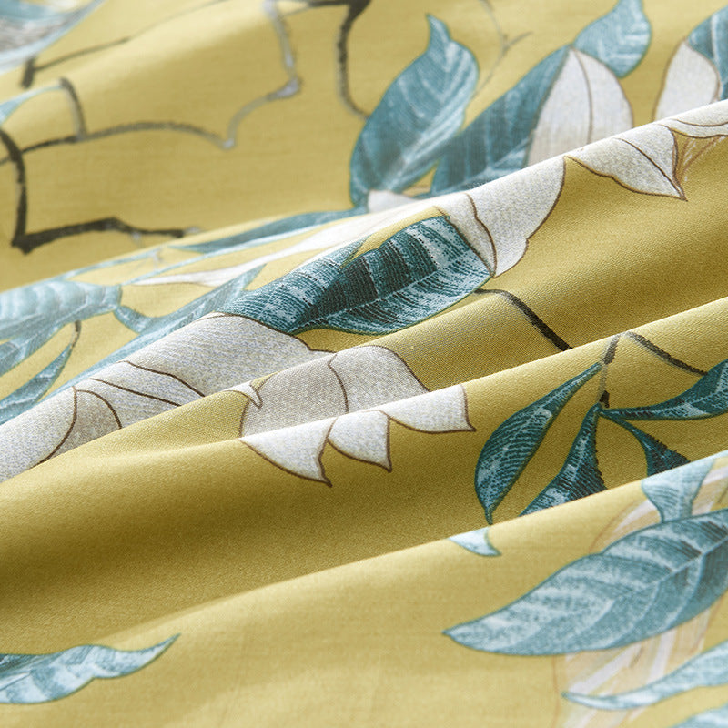 Tribute Satin Long Staple Cotton Printed Set Of 4 Pieces