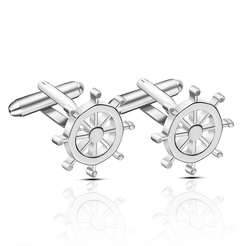 Luxury Wedding Diamond-Set Zircon French Cufflinks