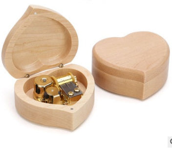 Boîte à Musique en Bois Cadeau Petite Amie Saint-Valentin Tanabata Personnalisée Boîte à Musique Créative