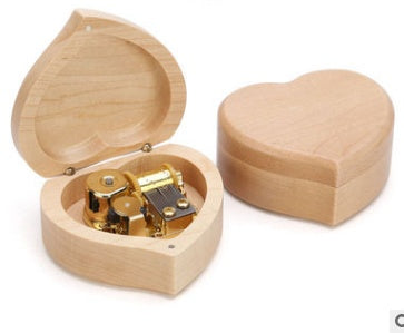 Boîte à Musique en Bois Cadeau Petite Amie Saint-Valentin Tanabata Personnalisée Boîte à Musique Créative