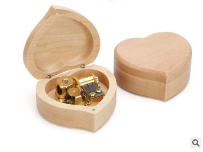 Boîte à Musique en Bois Cadeau Petite Amie Saint-Valentin Tanabata Personnalisée Boîte à Musique Créative