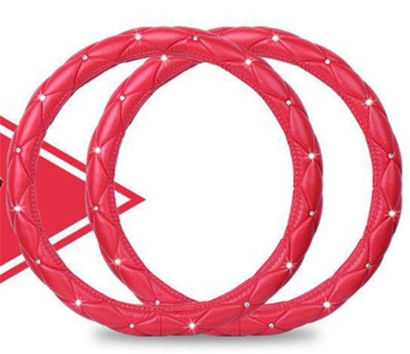 Fashion Cute Diamond Universal Black Bubble Steering Wheel Cover