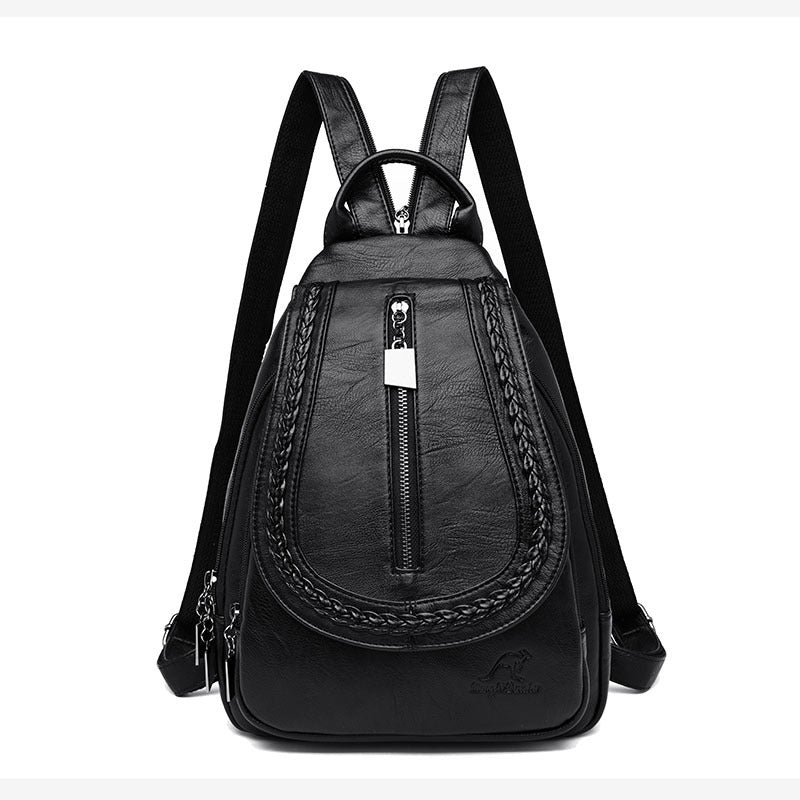 Woven Leisure Tide Backpack Simple Atmosphere Chest Bag Student Shoulder Bag