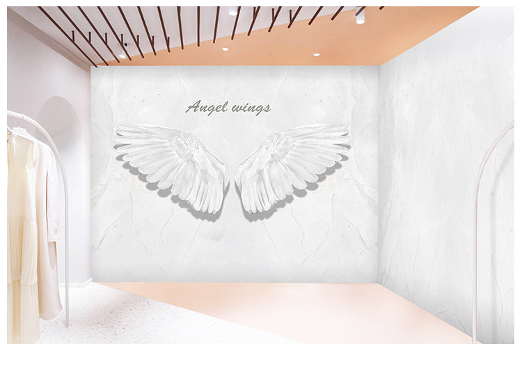3d Angel Wings Wall Paper Background Wallpaper Mural 8d Wall Covering