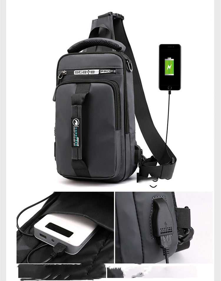 Wholesale Men's Chest Bag Custom New Oxford Cloth Shoulder Bag Travel Chest Small Bag Light Casual Messenger Bag
