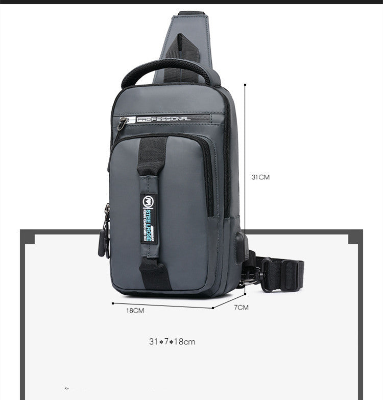 Wholesale Men's Chest Bag Custom New Oxford Cloth Shoulder Bag Travel Chest Small Bag Light Casual Messenger Bag