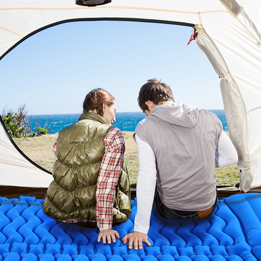 Outdoor Camping Sleeping Pad Single And Double Ultra-light Air Cushion Storage Portable Nylon Beach Moisture-proof Cushion Inflatable Cushion