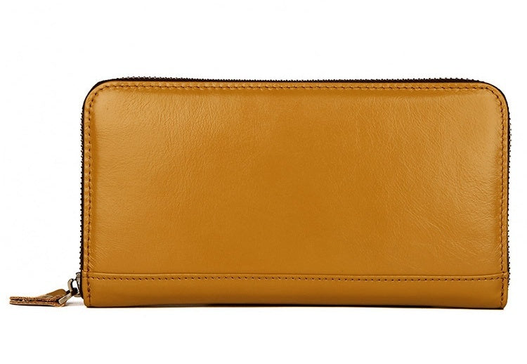 Autumn New Multi-Card Long Leather Wallet Unisex Rfid Shielding Card Case Leather Wallet