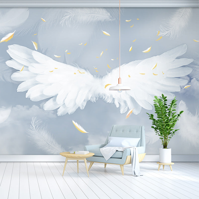 Three-Dimensional Angel Wings Wallpaper