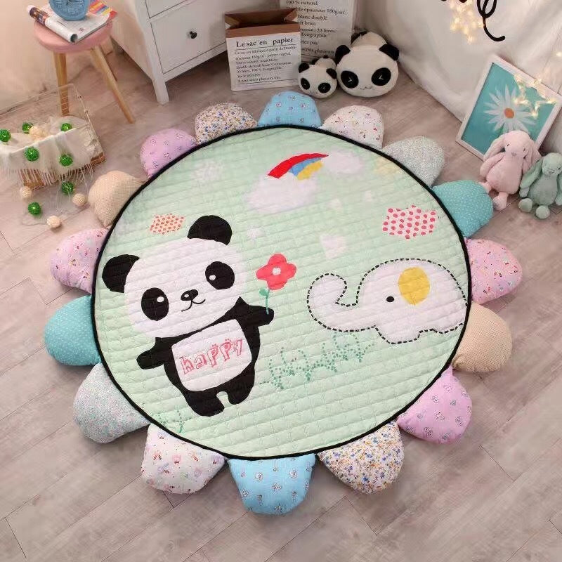 Environmental protection round baby mat floor mat sunflower creeping mat living room thickening Korean children creeping mat baby carpet