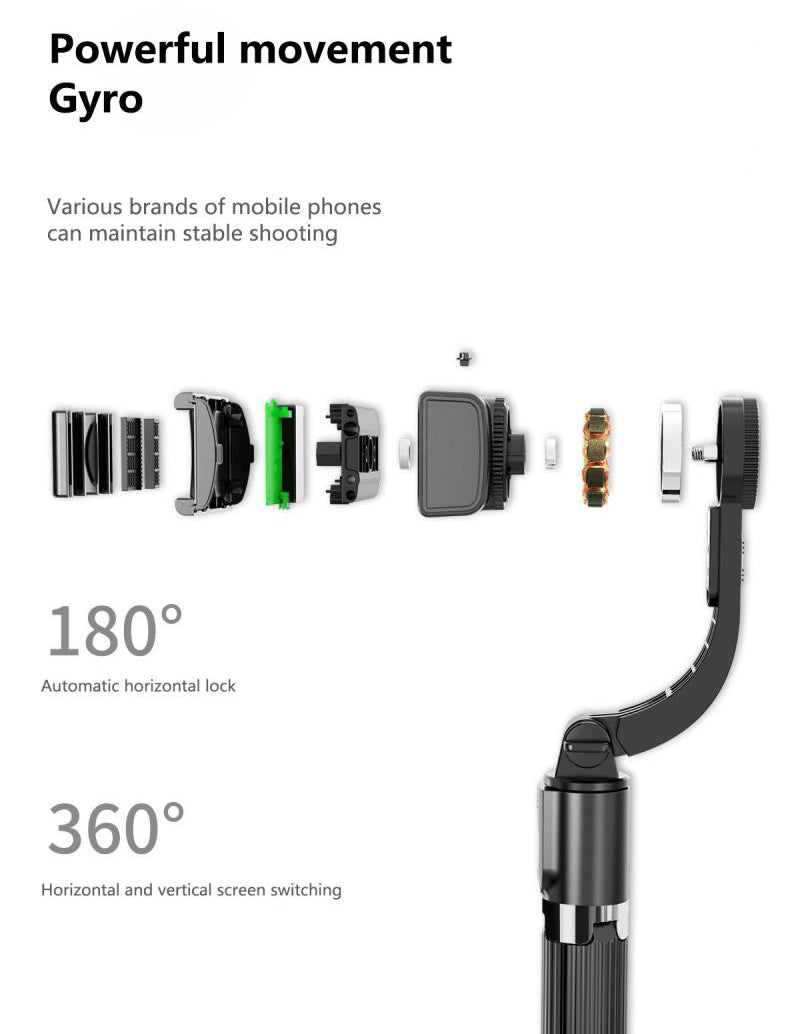 Compatible with Apple, L08 Bluetooth Remote Control Selfie Stick Anti-shake Bracket Mobile Phone Shooting Fixed Tripod Stabilizer