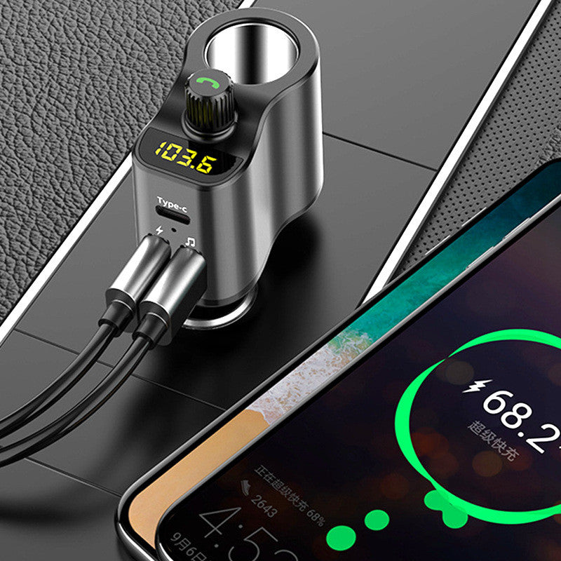 Car Supplies Bluetooth Receiver Hands-free Call Fm Transmitter