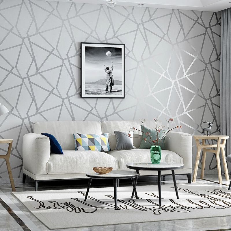 Simple Geometric Lines Non-Woven Wallpaper