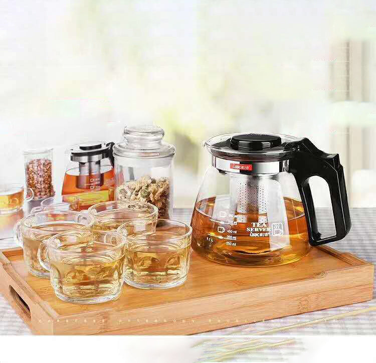 Stainless Steel Inner Flower Teapot, Glass Teapot 700ml Teapot