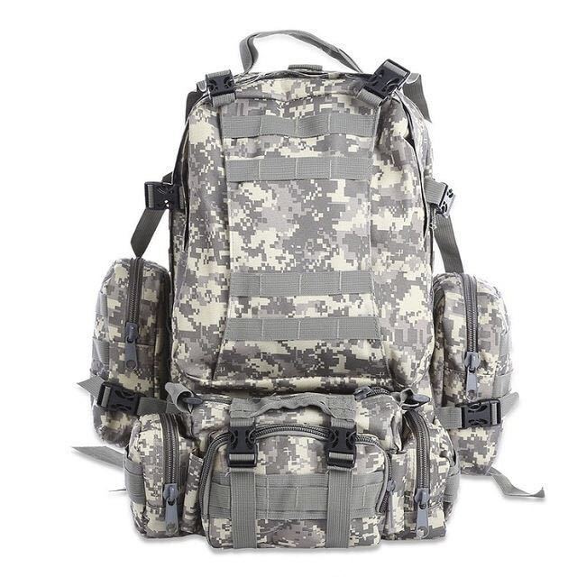 Sac à dos de 50L pour l'extérieur, sac à dos militaire tactique Molle, sac de sport étanche pour le camping, la randonnée et les voyages