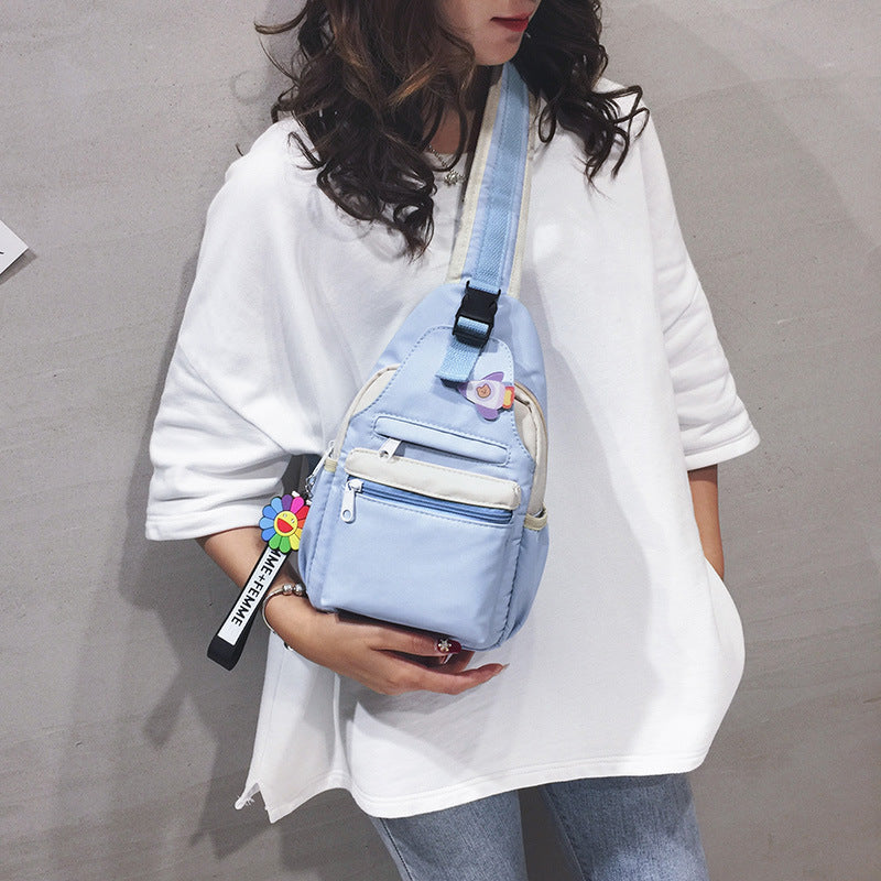 Japanese Small Fresh Student Canvas Chest Bag