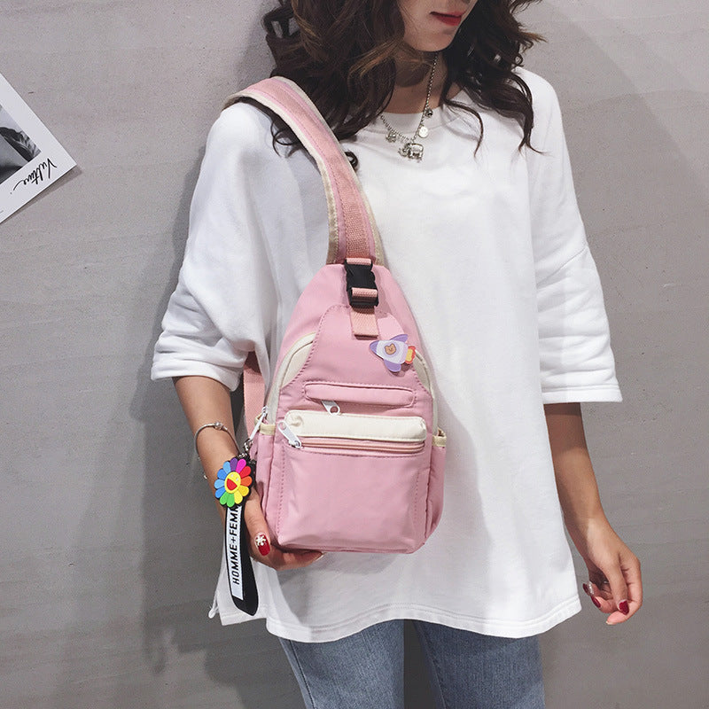 Japanese Small Fresh Student Canvas Chest Bag