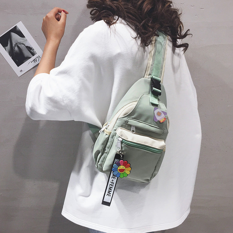 Japanese Small Fresh Student Canvas Chest Bag